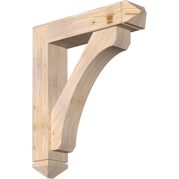 Ekena Millwork Legacy Arts and Crafts Smooth Bracket w/ Offset Brace, Douglas Fir, 7 1/2"W x 34"D x 40"H BKT0806X34X40LEC03SDF - main
